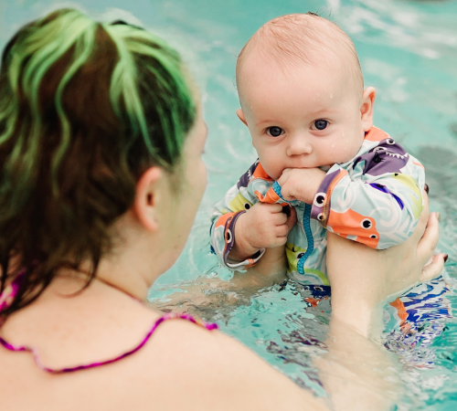 Baby in swimming pool
